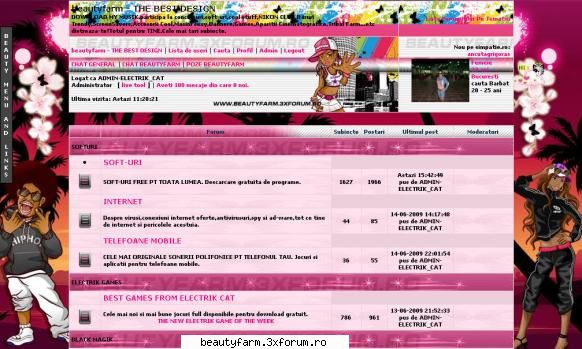 template theme skinuri forumurile 3xforum adaugat noua tema hip pink skin  tema aicienjoy!