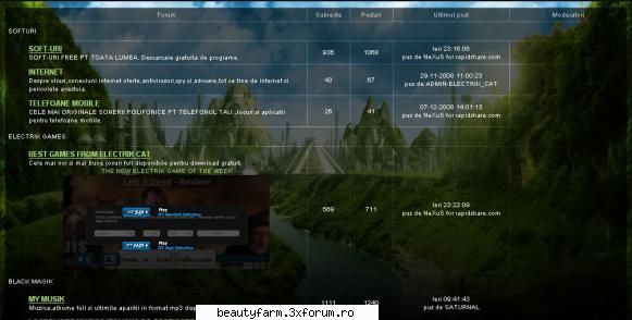 template theme skinuri forumurile 3xforum atractor green